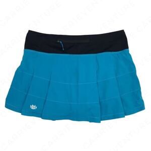 Lululemon Pace Rival 2014 Seawheeze Gusto Blue Tennis Running Skirt Skort Golf 4